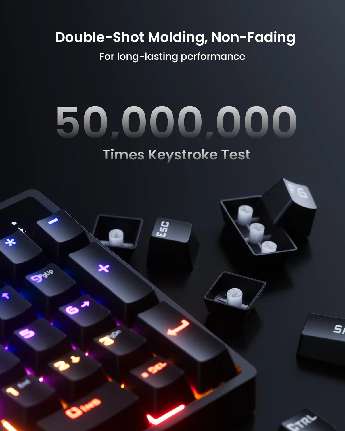 wegear Wired Gaming Mechanical Keyboard RGB Blue switches compatible with Win7/8/10/11 and XP ideal for PC laptop and desktop