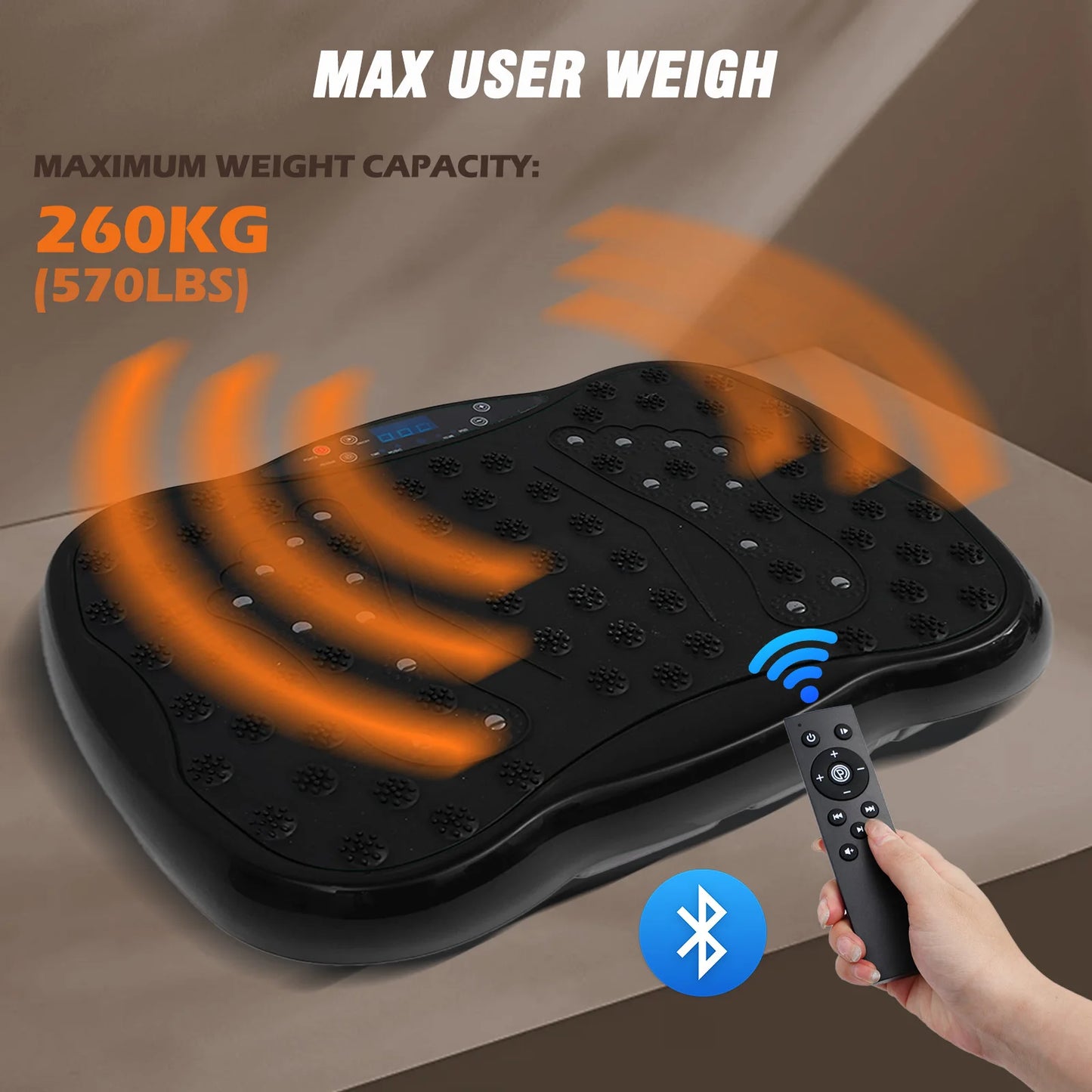 Full-Body Vibration Platform Exercise Machine Training Equipment Vibrate Fitness Workout Resistance Bands Remote Control BT