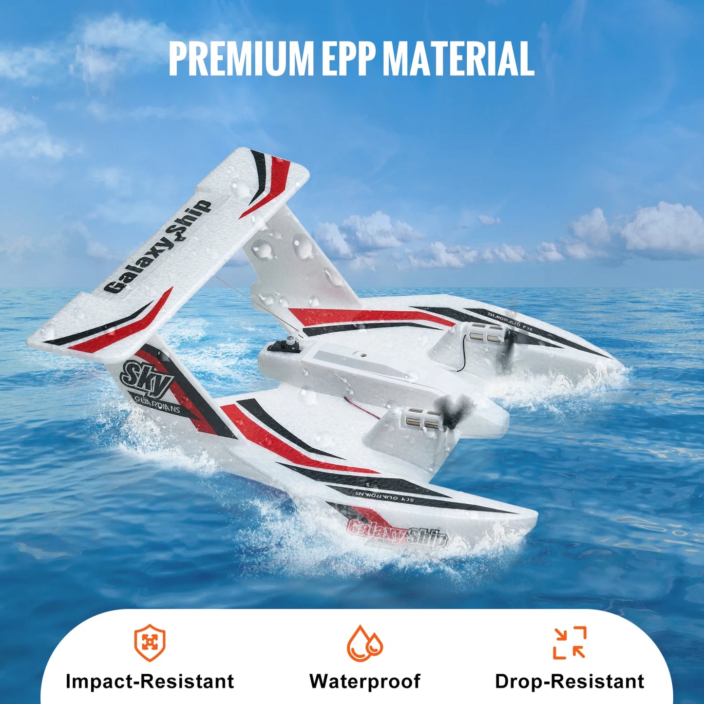 SucceBuy EPP Foam RC Plane 2.4G 3CH Radio Control Aircraft Sea And Air RC Glider Water Land Flying Airplane Toys Gift For Boys