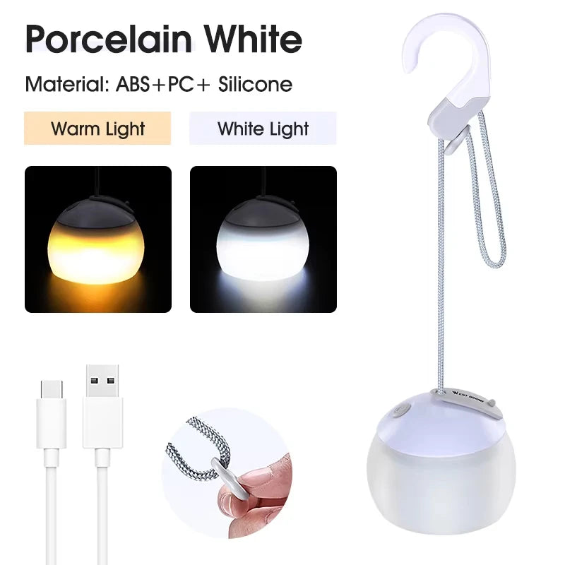 WEST BIKING Camping Tent Hanging Light Portable Camping Lanterns USB Rechargeable Led Light Camp Lamp for Outdoor Emergency