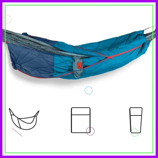 3-in-1 Hammock Underquilt, Sleeping Bag & Blanket - Lightweight & Warm for Outdoor Adventures