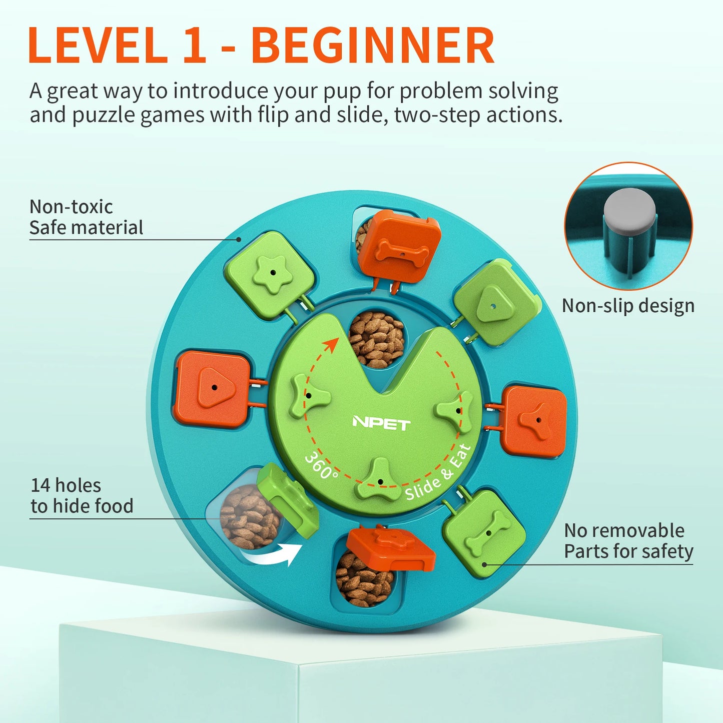 NPET Dog Puzzle Toy Slow Feeder For IQ Training & Mental Enrichment