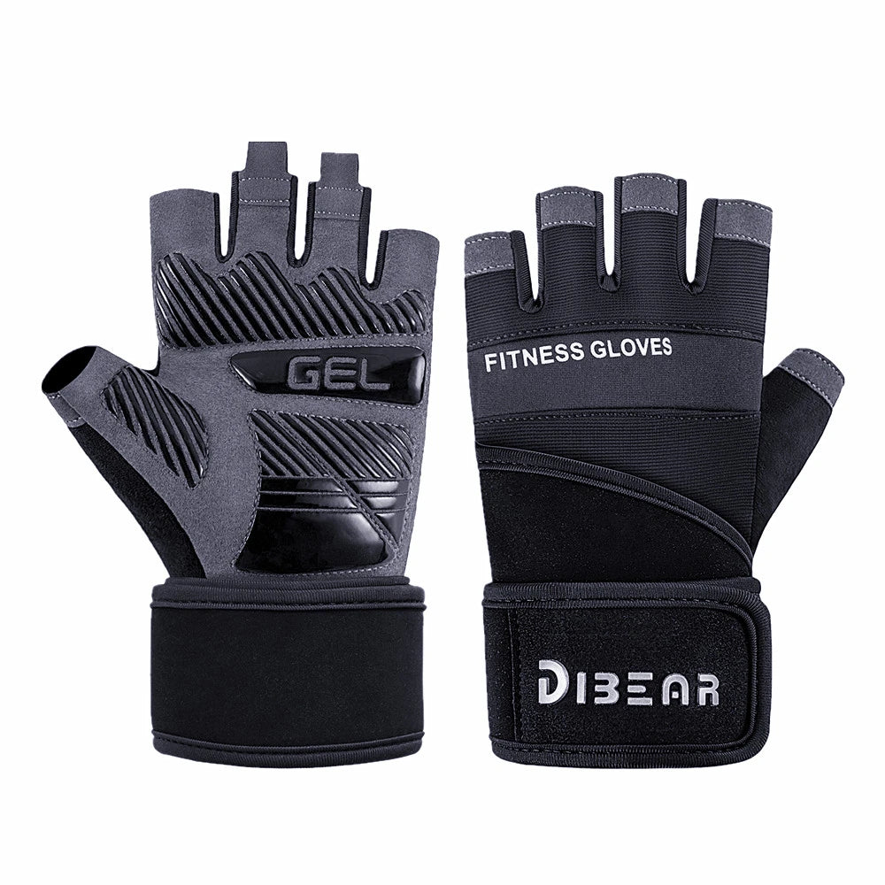 Anti-Slip Gym Gloves Bodybuilding Weightlifting Dumbbell Training Fitness Gloves Crossfit Pull Ups Workout Exercise For Man