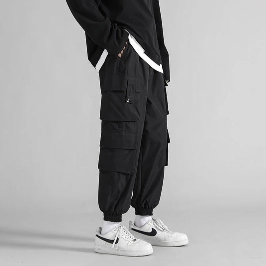 Autumn and Winter Outdoor Camping Casual Pants with A Casual Style and Elasticated Cuffs, Work Pants for Men with Fleece Lining