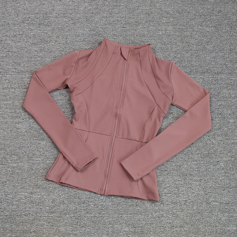 Sports Coat Women's Shirt Yoga Slim Long Sleeve Fast Running Thin Pilates Fitness Suit Top Clothing