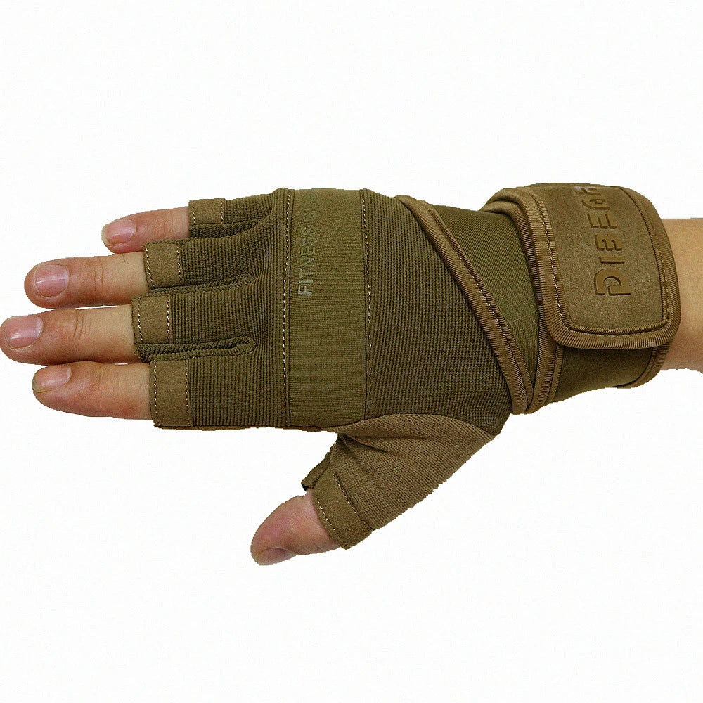 Anti-Slip Gym Gloves Bodybuilding Weightlifting Dumbbell Training Fitness Gloves Crossfit Pull Ups Workout Exercise For Man