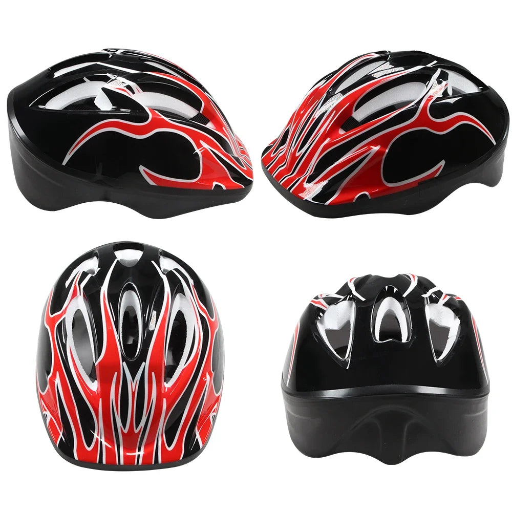 Kids Helmet and Pads Set for Skiing,Elbow and Knee Pads for Kids 3-10 Safety Equipment Knee &Elbow Pads Wrist Guards Gear Set