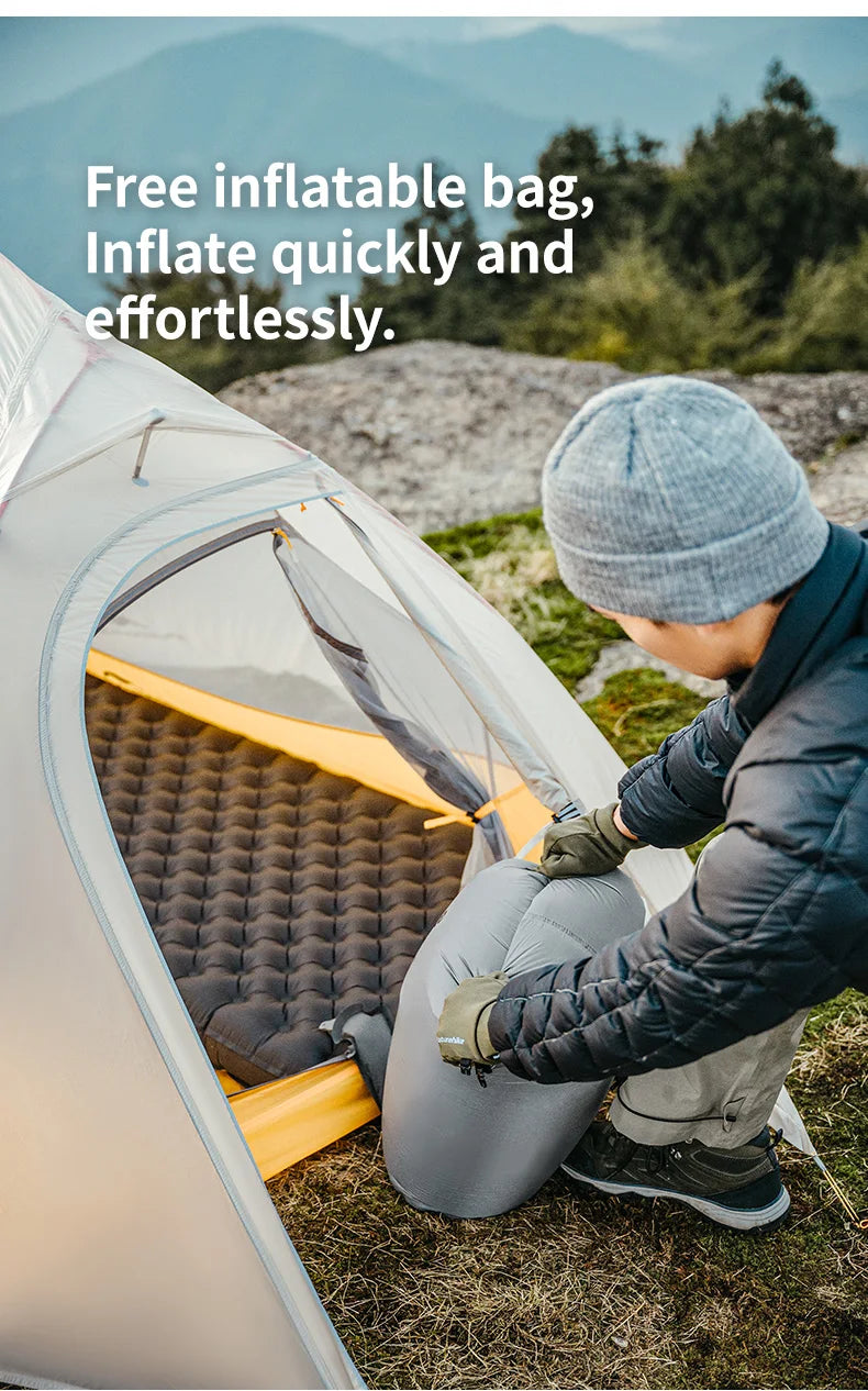 Naturehike R6.5 Air Mattress 10cm Thickened Ultralight Sleeping Pad for Camping Hiking Warm Portable Outdoor Inflatable Mattress