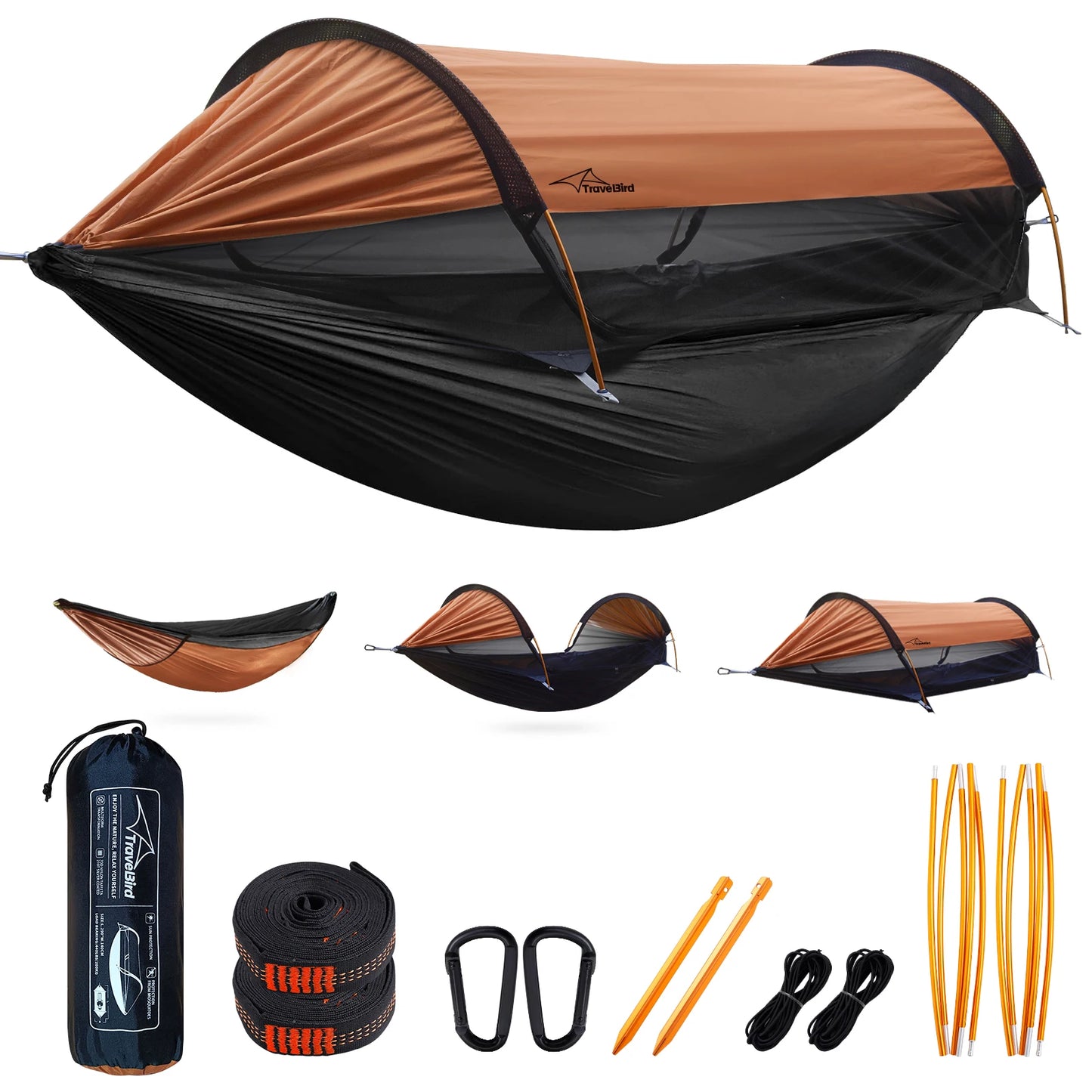 Outdoor Large Hammock with Mosquito Net 2 Person Lightweight Hammocks for Backpacking Backyard Hiking Camping