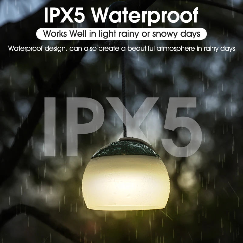 WEST BIKING Camping Tent Hanging Light Portable Camping Lanterns USB Rechargeable Led Light Camp Lamp for Outdoor Emergency