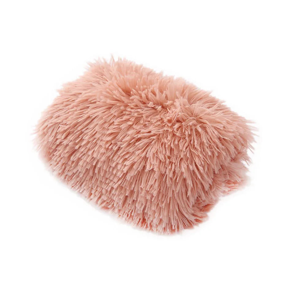 Dog Bed Mat Pet Cat Plush Soft Warm Cushion Pet Washable Candy Colored Blanket Kennel Puppy Pet Cat Dog Supplies Suit For Winter