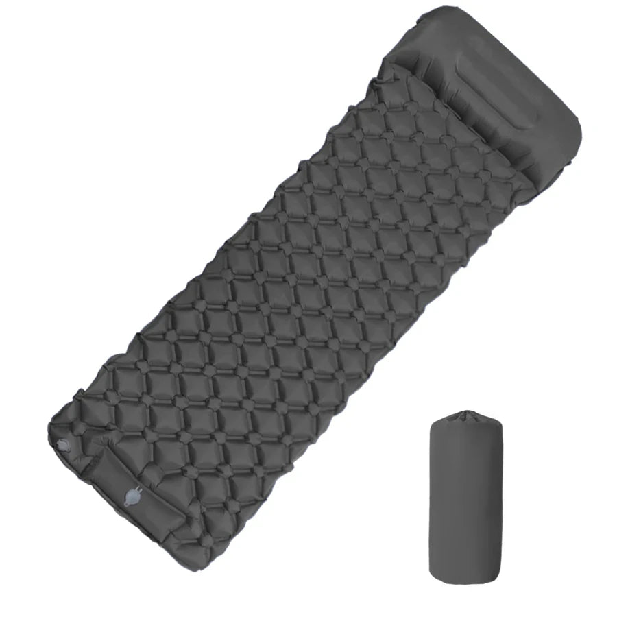 Camping Air Mattress with Built-in Pump - Ultralight Inflatable Sleeping Pad for Hiking Backpacking Travel Comfort