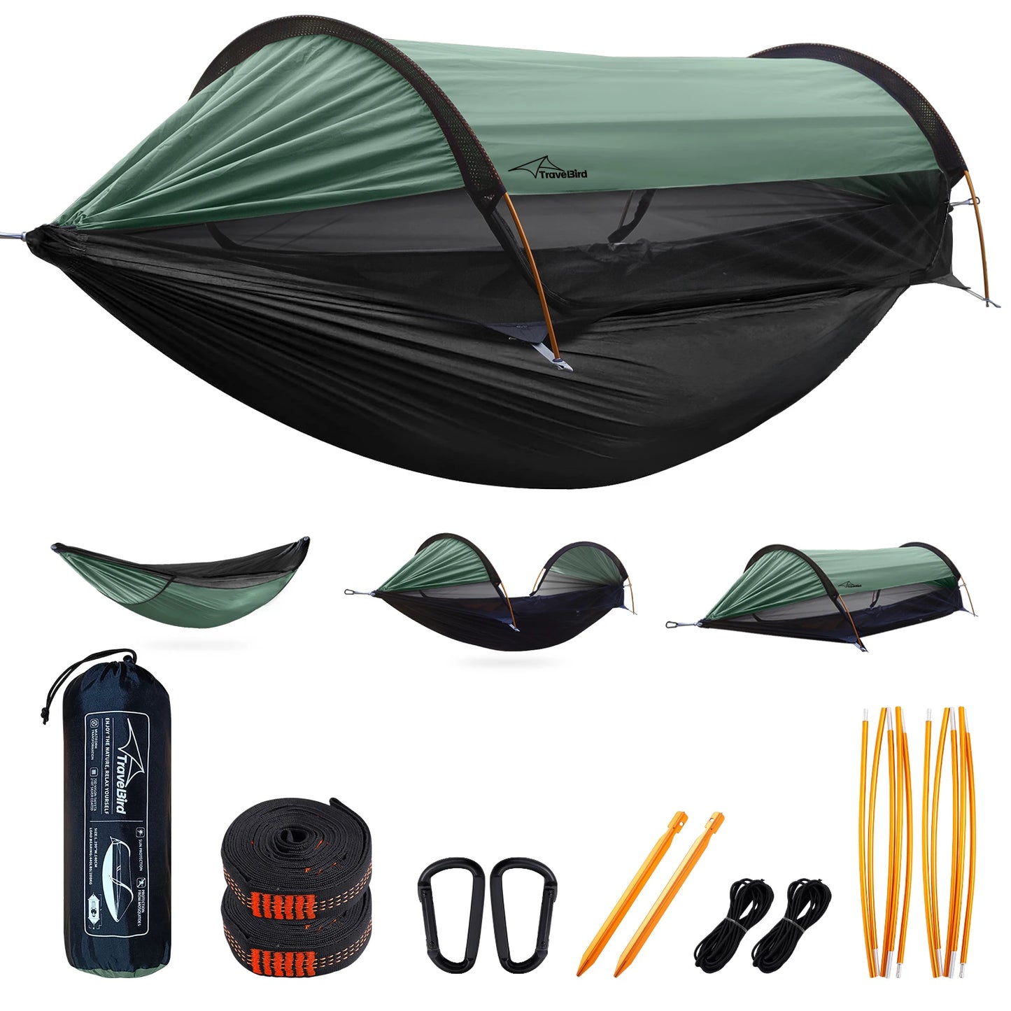 Outdoor Large Hammock with Mosquito Net 2 Person Lightweight Hammocks for Backpacking Backyard Hiking Camping