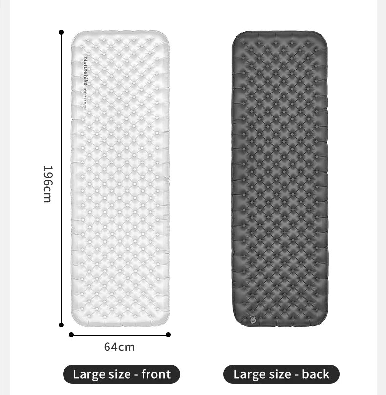 Naturehike R6.5 Air Mattress 10cm Thickened Ultralight Sleeping Pad for Camping Hiking Warm Portable Outdoor Inflatable Mattress