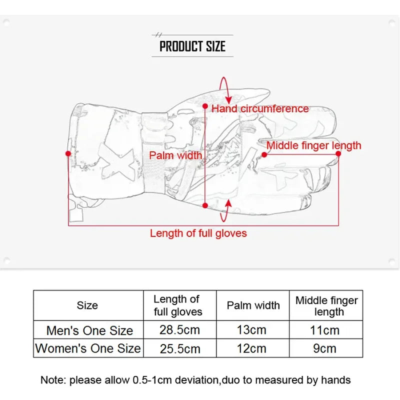 Ski gloves for men, winter waterproof, windproof, warm, sports, motorcycle, outdoor riding gloves Accessories