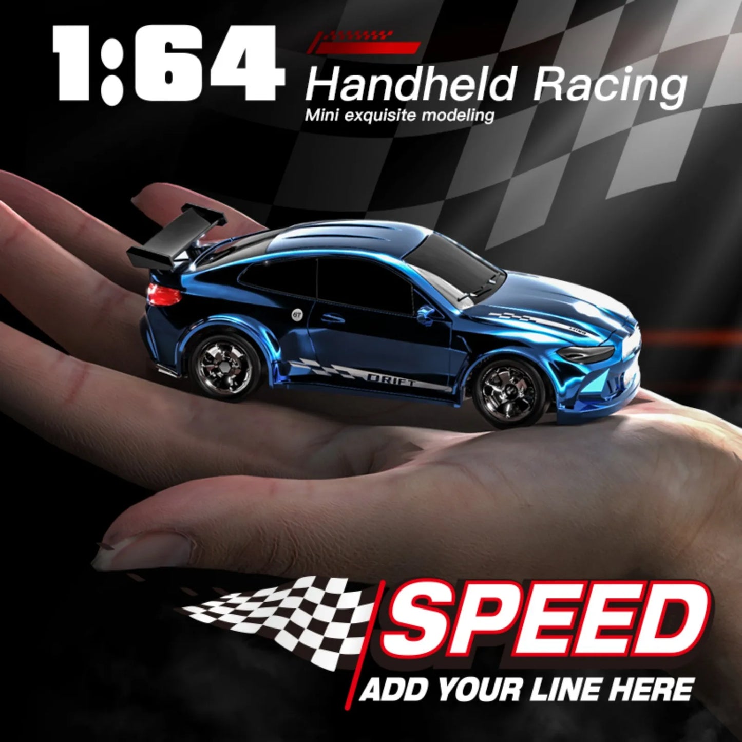 1:64 4WD RC Drift Car 2.4G High speed Remote Control Racing Mini Car  Full proportions Desk Competition Toy Boy Ideal Gift