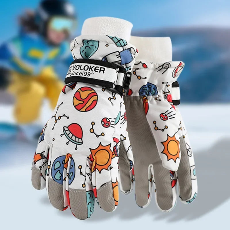 Ski Gloves Waterproof Lined , Thick and Warm, Anti-Slip, Specialty, Entertainment Accessories for Winter Sports