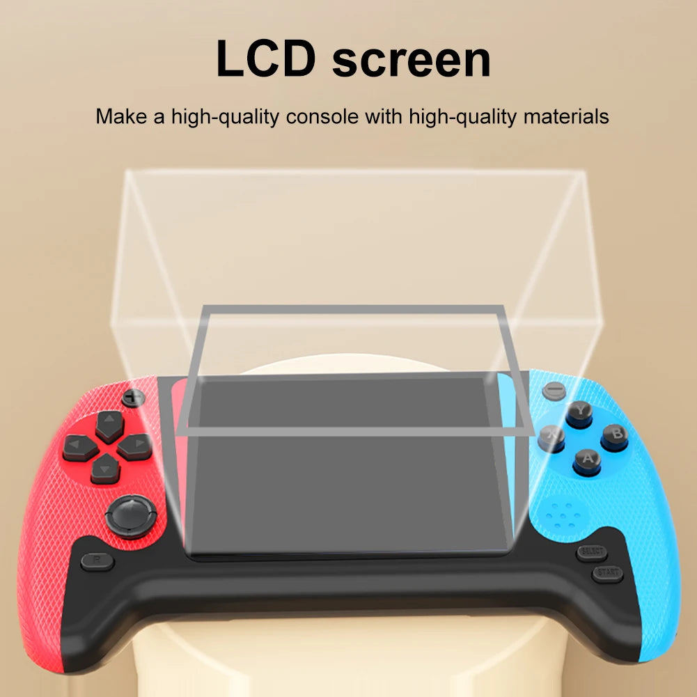 Gaming Console 3.5inch LCD Screen Built-in 500 Games Nostalgic Game Console TV Connect 1200mAh for Kids Adults for Single Player