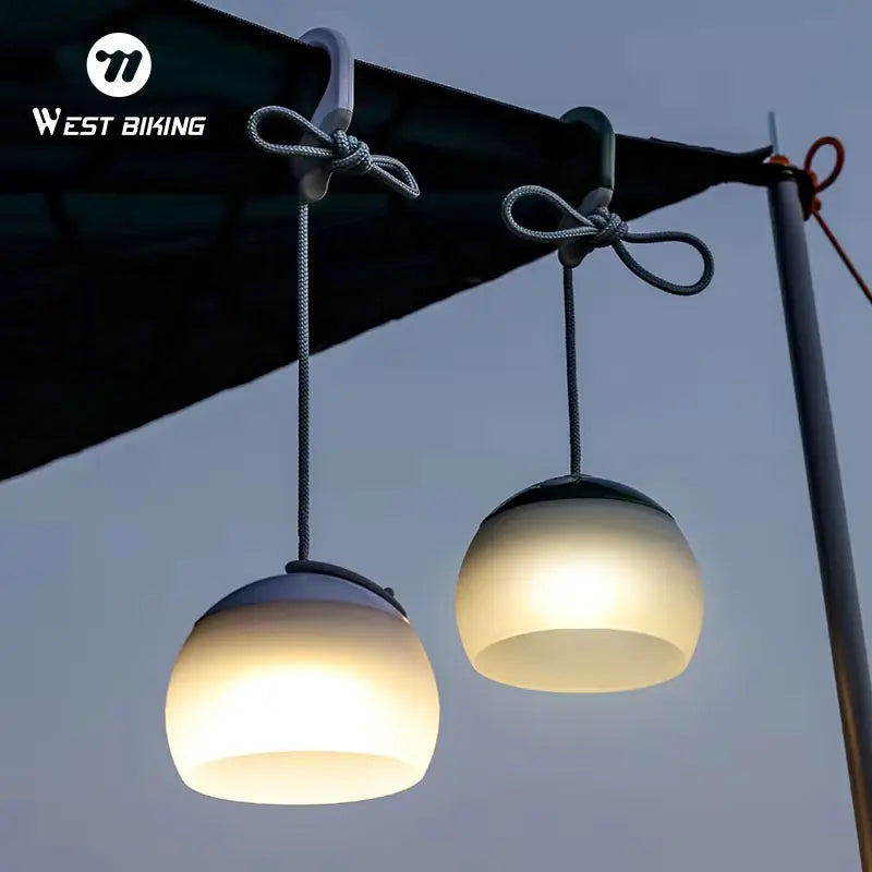 WEST BIKING Camping Tent Hanging Light Portable Camping Lanterns USB Rechargeable Led Light Camp Lamp for Outdoor Emergency