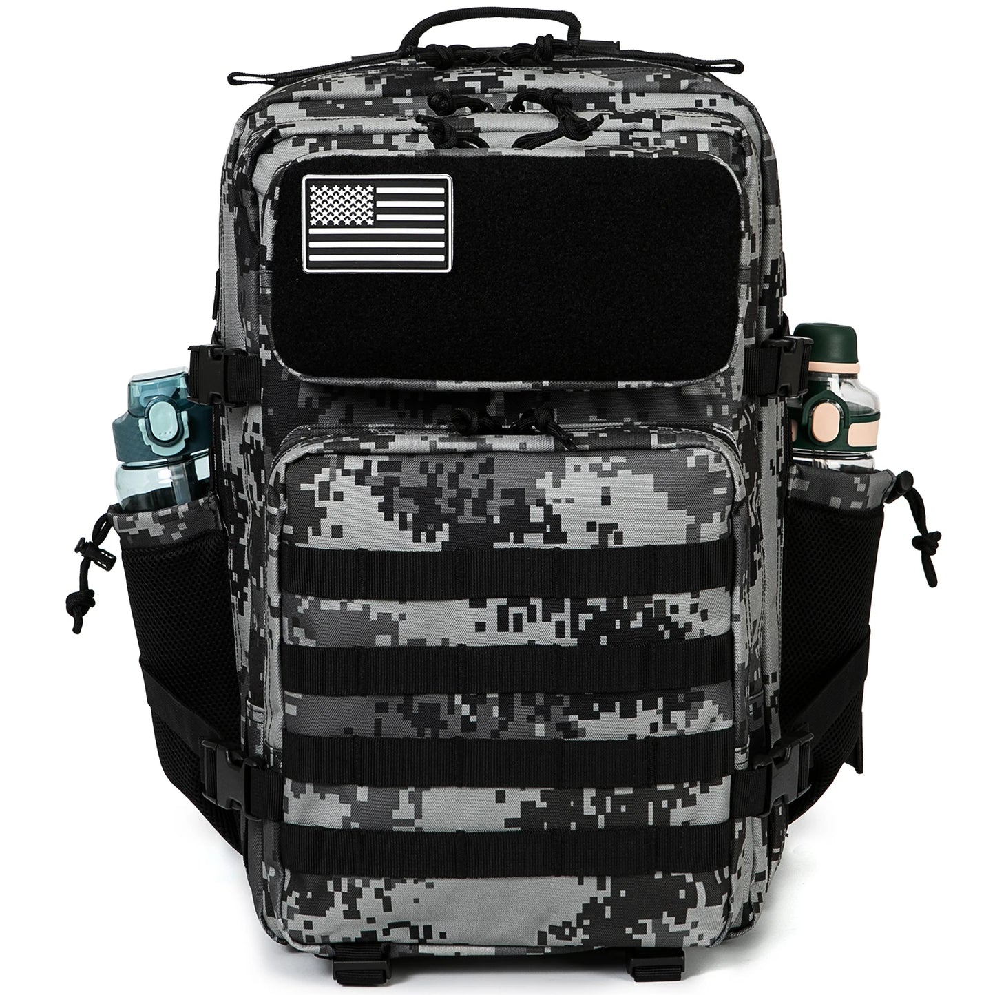45L Tactical Backpack survival Bag Hunting MOLLE Backpack GYM For Men EDC Outdoor Hiking Rucksack Witch Bottle Holder
