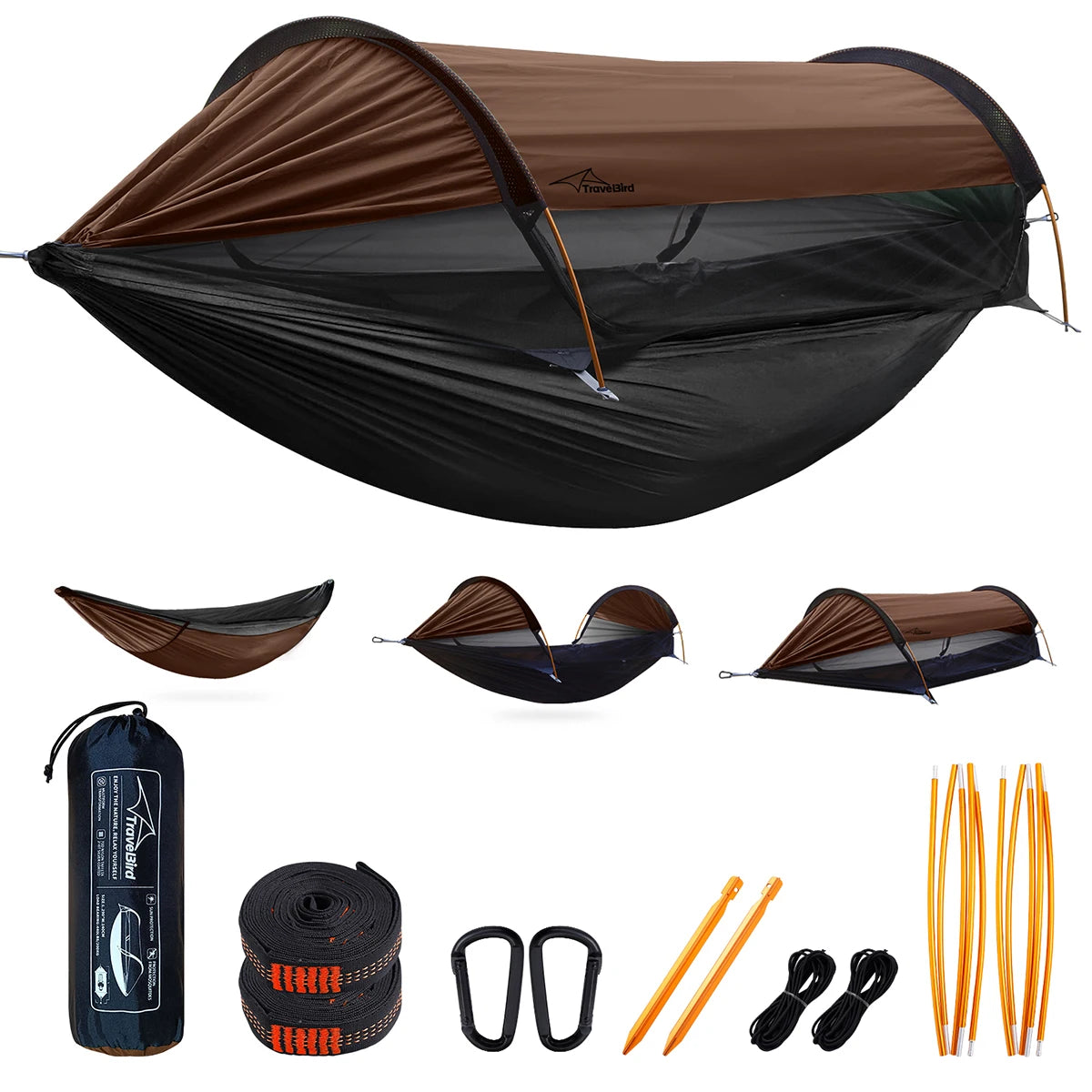 Outdoor Large Hammock with Mosquito Net 2 Person Lightweight Hammocks for Backpacking Backyard Hiking Camping