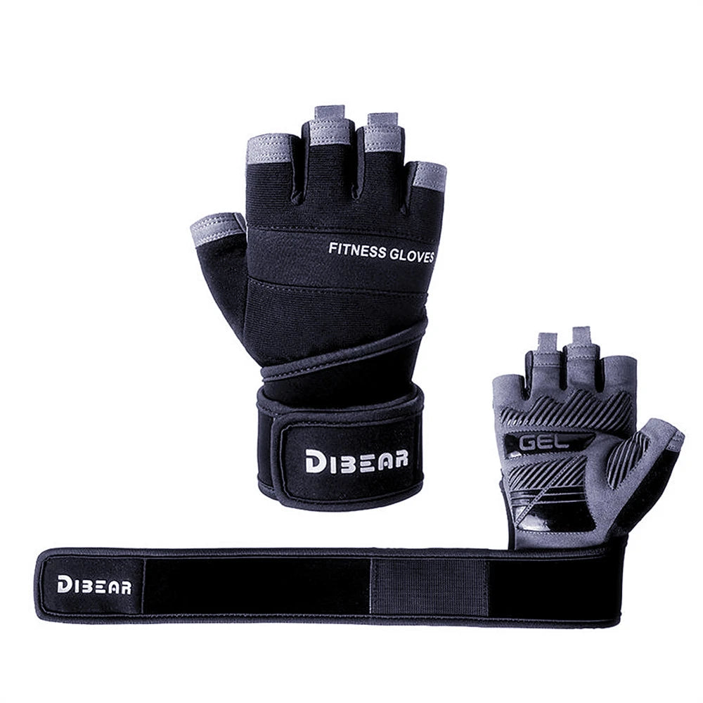 Anti-Slip Gym Gloves Bodybuilding Weightlifting Dumbbell Training Fitness Gloves Crossfit Pull Ups Workout Exercise For Man