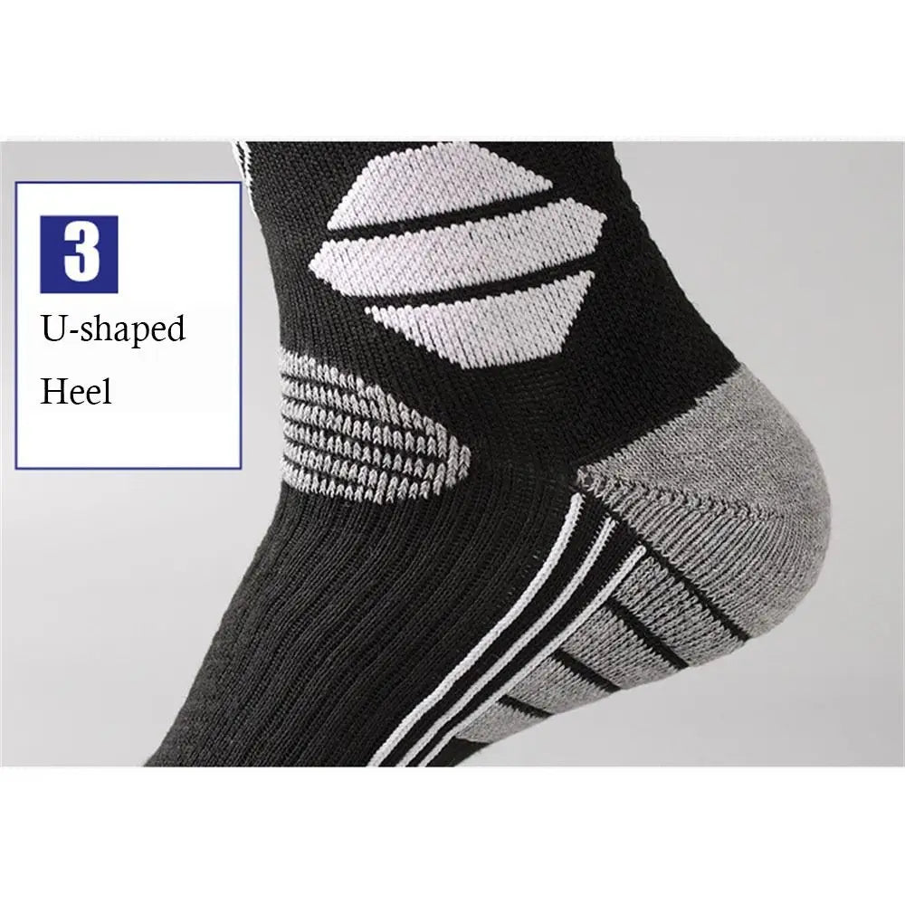 Winter Warm Ski Socks Anti-slip Thickened Breathable Compression Snowboard Socks Thermal Moisture-wicking Knee High Socks