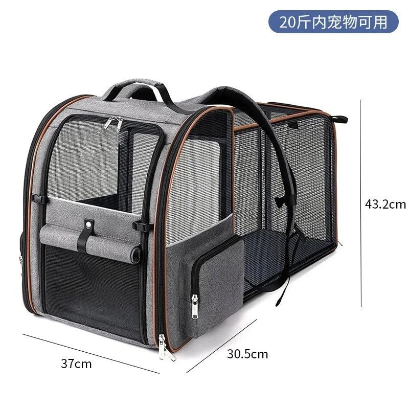 Expandable Pet Carrier Backpack For Small Cats And Dogs Airline Approved Foldable Dog Carrier With Comfortable Inner Padding
