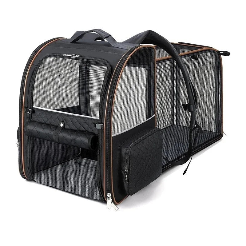 Expandable Pet Carrier Backpack For Small Cats And Dogs Airline Approved Foldable Dog Carrier With Comfortable Inner Padding