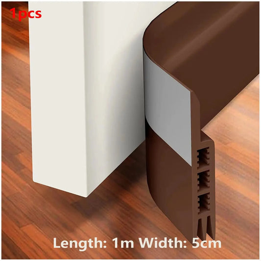 1Pc 1 Meter Door Bottom Sealing Strip Self-Adhesive Aoors And Windows,Sound Insulation, Windproof, Porous Sealing Strip