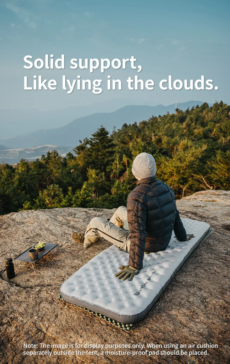 Naturehike R6.5 Air Mattress 10cm Thickened Ultralight Sleeping Pad for Camping Hiking Warm Portable Outdoor Inflatable Mattress