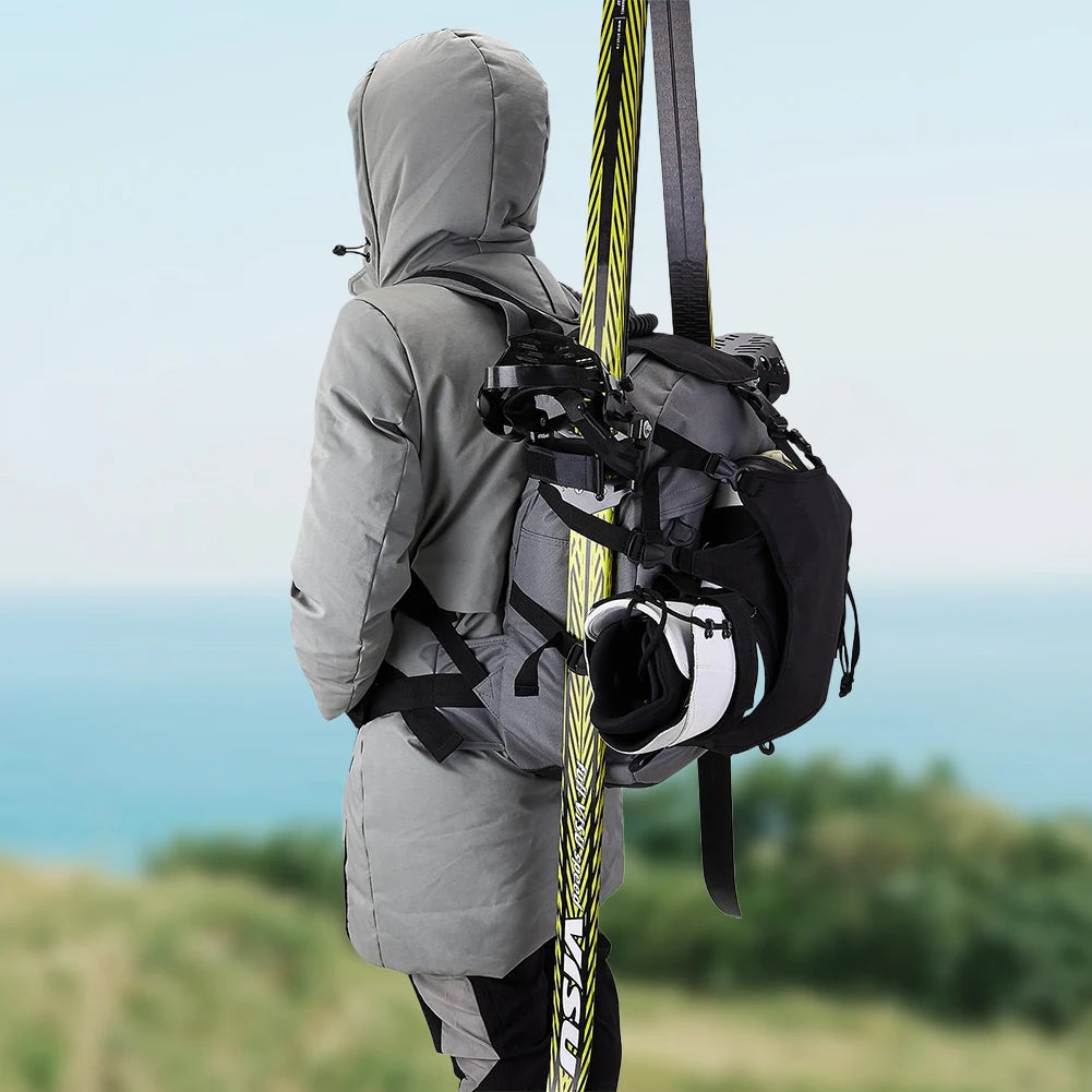 30L Outdoor Skating Backpack Waterproof Ski Boot Helmet Bag Ski Storage Backpack for Ski Boots Helmet Snowboard Protective Gear